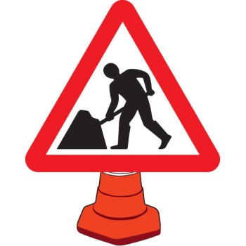 Road Works - Cone Sign - TESTTTTT!!!!! Road Works - Cone Sign - TESTTTTT!!!!!