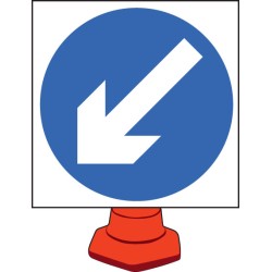 Keep Left - Cone Sign - TESTTTTT!!!!! Keep Left - Cone Sign - TESTTTTT!!!!!