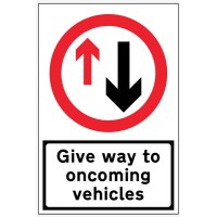 Give Way to Oncoming Traffic - Reflective Fold Up Sign - TESTTTTT!!!!! Give Way to Oncoming Traffic - Reflective Fold Up Sign - TESTTTTT!!!!!