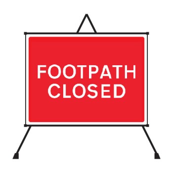 Footpath Closed Reflective Fold Up Sign - TESTTTTT!!!!! 