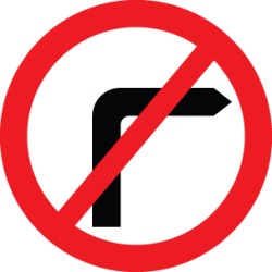 No Right Turn - Class R2 - Permanent  - TESTTTTT!!!!! 