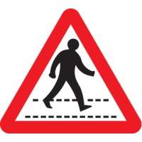 Pedestrians Crossing Ahead - Class R2 - Permanent Pedestrians Crossing Ahead - Class R2 - Permanent