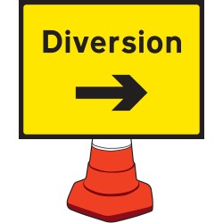 Diversion - Arrow Right - Cone Sign - TESTTTTT!!!!! Diversion - Arrow Right - Cone Sign - TESTTTTT!!!!!
