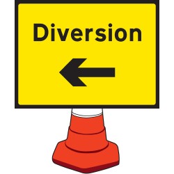 Diversion - Arrow Left - Cone Sign - TESTTTTT!!!!! Diversion - Arrow Left - Cone Sign - TESTTTTT!!!!!