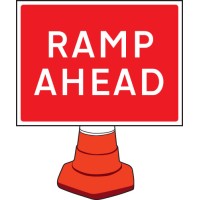 Ramp Ahead - Cone Sign - TESTTTTT!!!!! Ramp Ahead - Cone Sign - TESTTTTT!!!!!