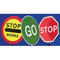 Stop Works Lollipop Sign - TESTTTTT!!!!! Stop Works Lollipop Sign - TESTTTTT!!!!!
