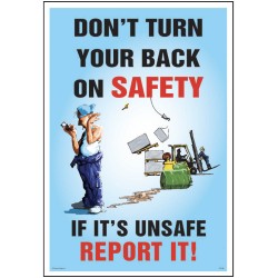Don't Turn Your Back On Safety - Poster - TESTTTTT!!!!! Don't Turn Your Back On Safety - Poster - TESTTTTT!!!!!