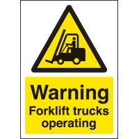 A4 Warning - Forklift Trucks Operating - TESTTTTT!!!!! 