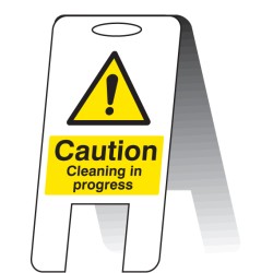Caution - Cleaning in Progress - Lightweight Self Standing Sign - TESTTTTT!!!!! 