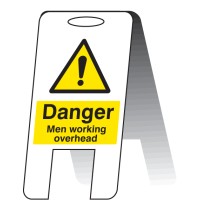 Caution - Men Working Overhead - Lightweight Self Standing Sign - TESTTTTT!!!!! Caution - Men Working Overhead - Lightweight Self Standing Sign - TESTTTTT!!!!!