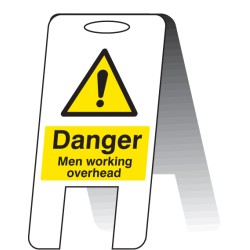 Caution - Men Working Overhead - Lightweight Self Standing Sign - TESTTTTT!!!!! 