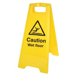 Caution - Wet Floor - Self Standing Floor Sign - TESTTTTT!!!!! 