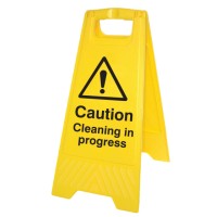 Caution - Cleaning in Progress - Self Standing Floor Sign - TESTTTTT!!!!! Caution - Cleaning in Progress - Self Standing Floor Sign - TESTTTTT!!!!!