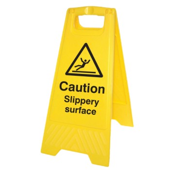 Caution - Slippery Surface - Self Standing Floor Sign - TESTTTTT!!!!! Caution - Slippery Surface - Self Standing Floor Sign - TESTTTTT!!!!!