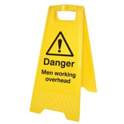 Danger - Men Working Overhead - Self Standing Folding Sign - TESTTTTT!!!!! 