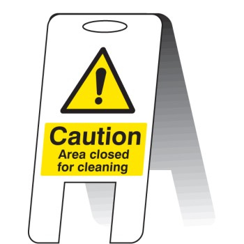 Area Closed for Cleaning - Lightweight Self Standing Sign - TESTTTTT!!!!! 