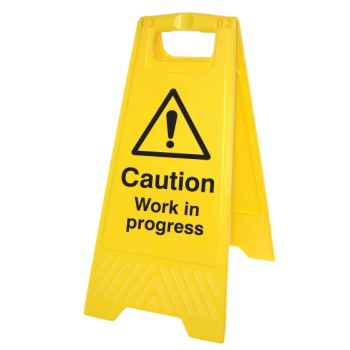 Caution - Work in Progress - Self Standing Floor Sign - TESTTTTT!!!!! Caution - Work in Progress - Self Standing Floor Sign - TESTTTTT!!!!!