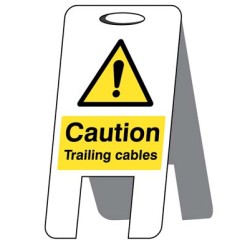 Caution - Trailing Cables - Lightweight Self Standing Sign - TESTTTTT!!!!! 