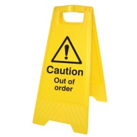 Caution - Out of Order - Self Standing Floor Sign - TESTTTTT!!!!! 