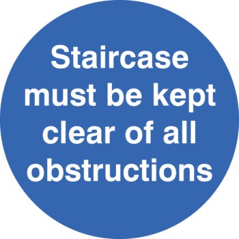 Staircase Must be Kept Clear - Floor Graphic - TESTTTTT!!!!! Staircase Must be Kept Clear - Floor Graphic - TESTTTTT!!!!!