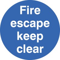 Fire Escape Keep Clear - Floor Graphic - TESTTTTT!!!!! 