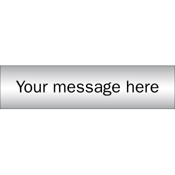 Custom - Brushed Aluminium Effect Sign - 140 x 35mm - TESTTTTT!!!!! Custom - Brushed Aluminium Effect Sign - 140 x 35mm - TESTTTTT!!!!!