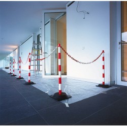 Red & White Chain Post Kit - 6 Posts - 10m Chain - Hooks & Links - TESTTTTT!!!!! 