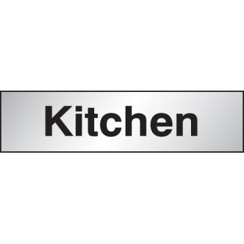 Kitchen Sign - Engraved - Aluminium / Brass Effect - TESTTTTT!!!!! 