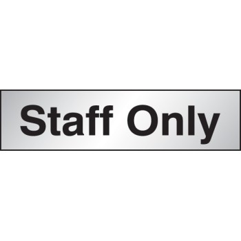 Staff Only - Engraved - Aluminium / Brass Effect - TESTTTTT!!!!! 