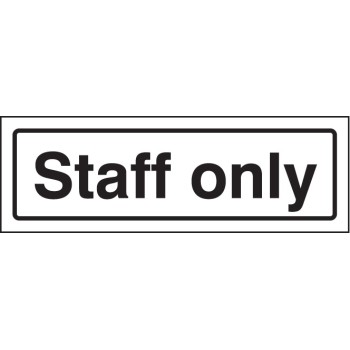 Staff Only - Clear Acrylic Visual Impact Sign with Stand-off Locators - TESTTTTT!!!!! 