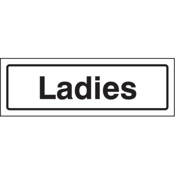 Ladies - Clear Acrylic Visual Impact Sign with Stand-off Locators - TESTTTTT!!!!! 