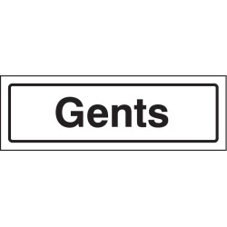 Gents - Clear Acrylic Visual Impact Sign with Stand-off Locators - TESTTTTT!!!!! 