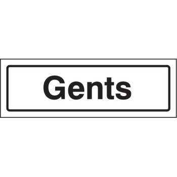 Gents - Clear Acrylic Visual Impact Sign with Stand-off Locators - TESTTTTT!!!!! 