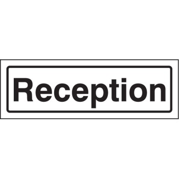 Reception - Clear Acrylic Visual Impact Sign with Stand-off Locators - TESTTTTT!!!!! 
