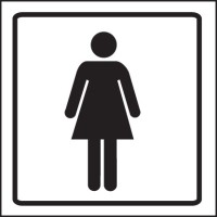 Ladies Symbol - Clear Acrylic Visual Impact Sign with Stand-off Locators - TESTTTTT!!!!! Ladies Symbol - Clear Acrylic Visual Impact Sign with Stand-off Locators - TESTTTTT!!!!!