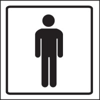Gents Symbol - Clear Acrylic Visual Impact Sign with Stand-off Locators - TESTTTTT!!!!! Gents Symbol - Clear Acrylic Visual Impact Sign with Stand-off Locators - TESTTTTT!!!!!