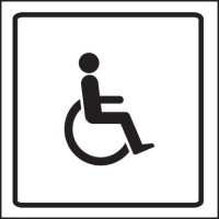 Disabled Symbol - Clear Acrylic Visual Impact Sign with Stand-off Locators - TESTTTTT!!!!! Disabled Symbol - Clear Acrylic Visual Impact Sign with Stand-off Locators - TESTTTTT!!!!!
