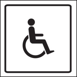 Disabled Symbol - Clear Acrylic Visual Impact Sign with Stand-off Locators - TESTTTTT!!!!! 
