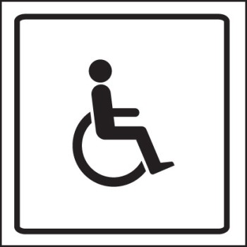Disabled Symbol - Clear Acrylic Visual Impact Sign with Stand-off Locators - TESTTTTT!!!!! Disabled Symbol - Clear Acrylic Visual Impact Sign with Stand-off Locators - TESTTTTT!!!!!