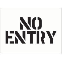Stencil - No Entry Stencil - No Entry