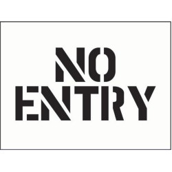 Stencil - No Entry Stencil - No Entry