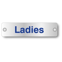 Ladies - Aluminium Visual Impact Sign with Stand-off Locators - TESTTTTT!!!!! 