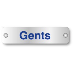 Gents - Aluminium Visual Impact Sign with Stand-off Locators - TESTTTTT!!!!! 