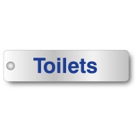 Toilets - Aluminium Visual Impact Sign with Stand-off Locators - TESTTTTT!!!!! Toilets - Aluminium Visual Impact Sign with Stand-off Locators - TESTTTTT!!!!!