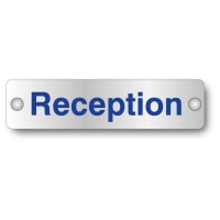 Reception - Aluminium Visual Impact Sign with Stand-off Locators - TESTTTTT!!!!! Reception - Aluminium Visual Impact Sign with Stand-off Locators - TESTTTTT!!!!!