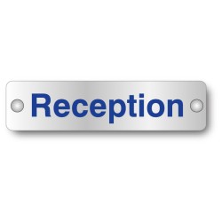 Reception - Aluminium Visual Impact Sign with Stand-off Locators - TESTTTTT!!!!! 