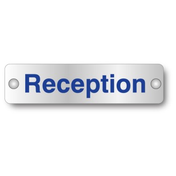 Reception - Aluminium Visual Impact Sign with Stand-off Locators - TESTTTTT!!!!! 