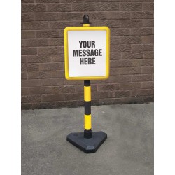 Yellow & Black Frame & Post - Inc Custom Sign - TESTTTTT!!!!! 