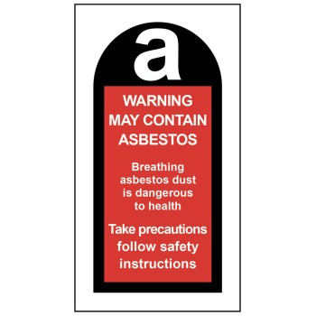 May Contain Asbestos Labels (Roll of 100) May Contain Asbestos Labels (Roll of 100)