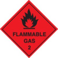 Flammable Gas 2 Diamond (Roll of 100 Labels) - TESTTTTT!!!!! Flammable Gas 2 Diamond (Roll of 100 Labels) - TESTTTTT!!!!!